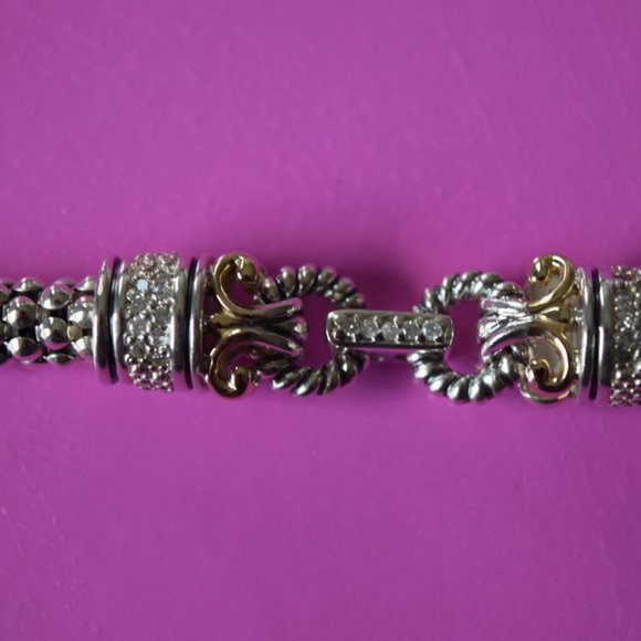 Silver & Gold Diamond Bracelet